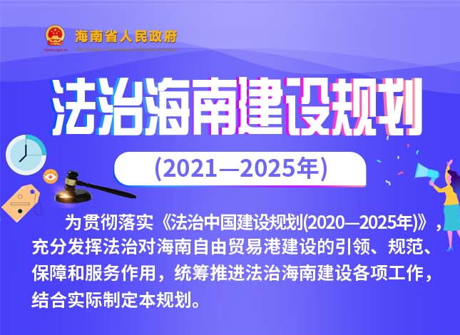 图解：法治海南建设规划（2021—2025年）